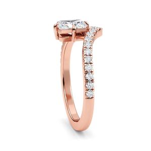 Anillo de Diamante Cultivado en Laboratorio, Corte Radiante de 0.83 ct, Oro Blanco de 14K, Joyería Fina, Anillo de Compromiso y Boda, Regalo, Anillo Solitario para Mujer - Product Image 5