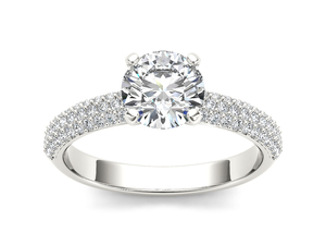 Anillo Solitario Clásico de Diamante Cultivado en Laboratorio de 1 Quilate, Oro Sólido de 14K, Corte Brillante Redondo VS VVS EF, para Uso Diario, Boda, Estilo Moderno - Product Image 4