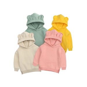 เสื้อฮู้ดเด็ก ผ้าฝ้ายฟลีซ เสื้อกันหนาวเด็กชายเด็กหญิง สไตล์ลำลอง เรียบง่าย รับสกรีนโลโก้ เสื้อฮู้ดเด็ก - Product Image 6