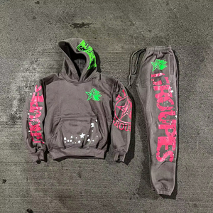 Men's Gym Tracksuit Quick Dry Athletic Set for <b>Running</b> and Workout Customized Color High Quality Hoodies & Sweatshirt Set - Product Image 5