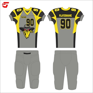 Conjunto de Uniformes Personalizados de Fútbol Americano, Jersey y Pantalones Sublimados OEM, Ropa Deportiva para Equipos Adultos, Nombre y Número Personalizados, Pantalones Cortos - Product Image 1