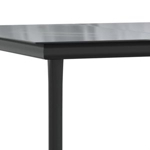 Ensemble de salle à manger de jardin gris avec coussins bleu marine comprenant table et chaises - Product Image 6