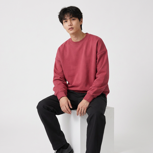 Custom screen print heavyweight <b>crewneck</b> with embroidery and custom clothing for US streetwear brands - Product Image 5