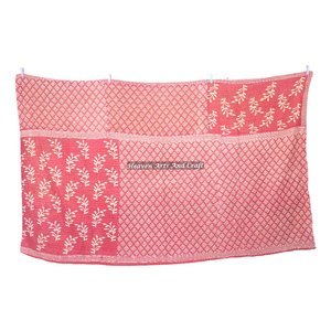 Jaipuri Cotton Kantha <b>Quilts</b> Gudari Indian Reversible Hand Stitched Heavy <b>Throw</b> Old Sari Blanket Patch Work Heavy 3 To 5 Layers - Product Image 5