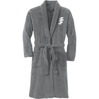 Bata de Microfelpa Gris Suave y Acogedora, Ligera, de Manga Larga, para Descansar en Casa, Ropa de Moda y Confort