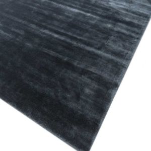 Z&H HOME OEM Luxury Silk Hand Loom Plush Boho <b>Thick</b> Loop Pile Area Rug Cut Pile SkyBlue Washable Non-Slip High Quality - Product Image 1