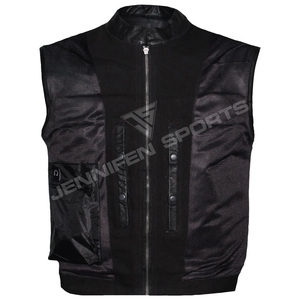 Chaleco de Cuero Perforado Hecho a Mano para Hombre, Estilo Motero, Corte Ajustado, Cuero Genuino de Vaca, Transpirable, para Motociclistas - Product Image 4