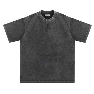 Camisetas de Algodón para Hombre, Estampado Gráfico de Alta Calidad, Lavado Ácido, Estilo Vintage - Product Image 1