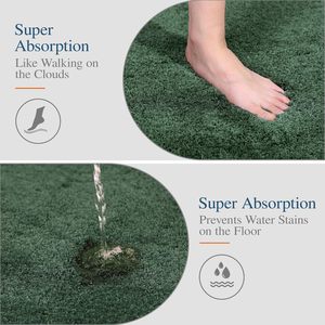 Hot Selling 17"x24" Microfiber Bath <b>Mat</b> Super Absorbent Non-Slip Floor Thick Plush Shaggy Tufted <b>Bathroom</b> Rug Washable Hotel - Product Image 3