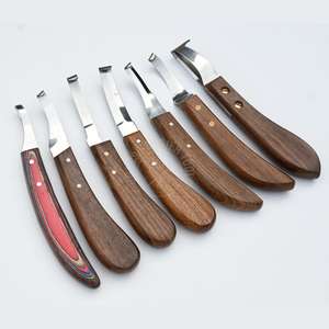 Cuchillo de Herrador para Pezuñas de Caballo con Mango de Madera, Cuchillo de Lazo para Abcesos Rainbow, Hoja Estrecha, Hoja de Doble Cara, Herramienta Clásica Desmontable para Lazo - Product Image 1