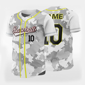Camiseta de Béisbol de Alta Calidad, Elegante, Cómoda y Perfecta para Equipos, Camiseta de Béisbol Personalizada con Sublimación de Camuflaje - Product Image 1