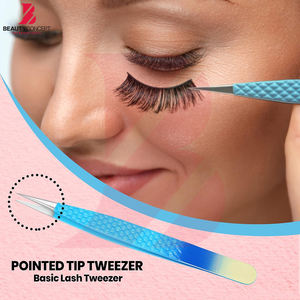 Pinces à cils pour extensions de cils, pinces à pointe fine pour femmes, pinces à cils pour greffe d'extensions - Product Image 5