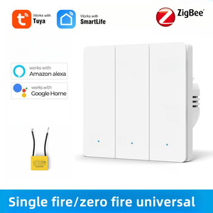 Interruptor de Luz Inteligente Zigbee / Matter, Requiere Cable Neutro o Sin Cable Neutro, Interruptor de Pared Universal de 1/2/3 Botones con Aplicación Tuya / Apple - Product Image 2