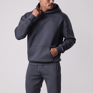 Sweat-shirts à capuche noirs personnalisés pour hommes, en coton épais et lourd (480 GSM), vierges, coupe oversize, pour la fabrication de hoodies - Product Image 5