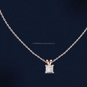 S925 Sterling <b>Silver</b> Pendant <b>Necklace</b> With Moissanite Classic Style for Engagement Gift <b>Silver</b> Jewelry - Product Image 1