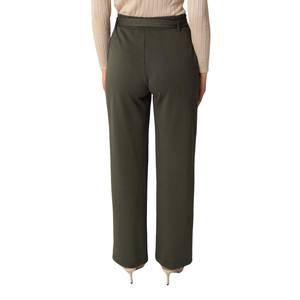 Pantalon Cargo en soie glacée pour femmes de haute qualité sophistiqué décontracté société sauge été pantalon droit à jambes larges taille XL - Product Image 6