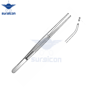 Pinzas para Tejidos Semken de 12.5 cm / 5 Pulgadas Curvas con Dientes 1:2, Instrumento Quirúrgico de Acero Inoxidable para Agarrar Tejidos - Product Image 6