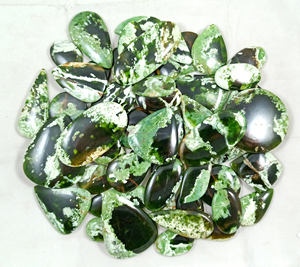 Calcedonia Cromada Natural al por Mayor, Cabujón de Cristal de Diseño, Piedras Preciosas Mixtas en Tamaños y Colores, Verde a Granel - Product Image 4