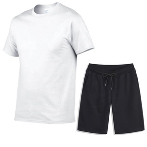 Conjunto de pantalones cortos deportivos para hombre, conjunto de dos piezas con estampado de logotipo personalizado, cómodos, de manga corta, estilo hip hop, para verano, 2021 - Product Image 1