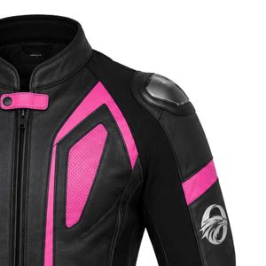 Black <b>Pink</b> Motorbike <b>Jacket</b> for Men Motorcycle Protective <b>Jacket</b> Lightweight Riding Gear Windproof Racing Sports Wear Touring - Product Image 5