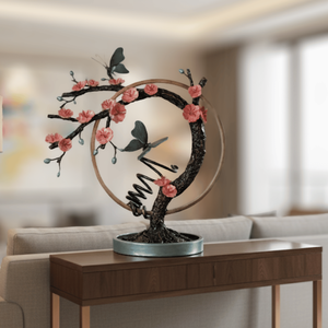 Elegante Exhibidor de Vino Moderno de Lujo con Diseño de Flor de Durazno, de Hierro Forjado, Decoración para el Hogar, Personalizable, Hecho en Vietnam - Product Image 1