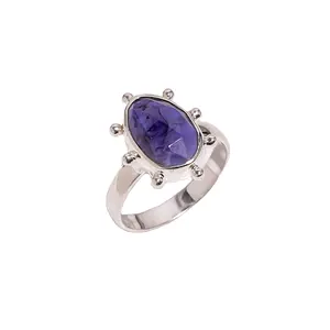 Tanzanite ring sterling silver 925 jewelry handmade fine silver rings Indian silver rings manufacturer