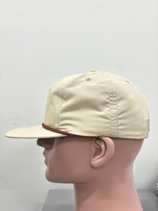 Custom Logo & Color 6-Panel Soft Structured Flat Brim <b>Snapback</b> <b>Cap</b> With Rope Casual Outdoor Wear For Adults Vietnam Supplier - Product Image 3