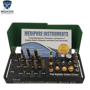 Kit de Brocas para Implantes Dentales Premium, Kit de Fresas para Osteodensificación, para Expansión Ósea, Cirugía de Implantes, Instrumentos Dentales - Product Image 1