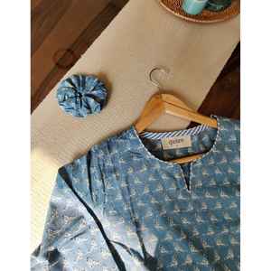 Conjunto de Pijama Azul para Mujer Humming Bird, Talla S, con Diadema a Juego, Ropa de Dormir Cómoda - Product Image 1