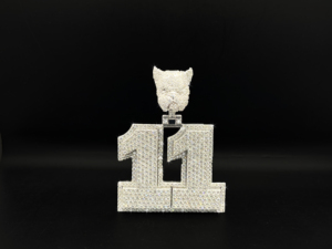 Colgante de Corona Solar Personalizado Ice Legacy con Letra, Plata Tibetana 925, Bañado en Plata, Diamante, Cristal, Pedrería, Unisex, Amuleto de Moda - Product Image 4