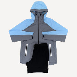 Conjunto de Chaqueta Cortavientos de Dos Piezas Personalizada para Hombre, de Alta Calidad, Estampada, Informal, Reflectante, Talla Grande, Otoño, 100% Nailon - Product Image 4