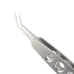 Pince ophtalmique McPherson pour lentilles, à mâchoires angulées de 7,5 mm, très délicate, 10,5 cm, en acier inoxydable, manuelle, réutilisable, pour microchirurgie - Product Image 4