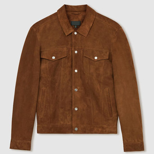 Hot Selling Winter <b>Suede</b> <b>Leather</b> <b>Jacket</b> Stand Front Breathable Windproof Refined Texture Comfortable Wear Designed - Product Image 1