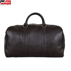 Bolsa de Viaje de Cuero Marrón Oscuro de Primera Calidad para Gimnasio y Negocios, Amplia, con Correa para el Hombro Incluida - Product Image 1