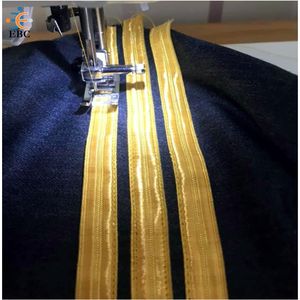 Brazalete de rango para uniforme de capitán piloto, con encaje trenzado, cinta de galón, encaje, o armband de rango dorado o plateado, liso o con anillo - Product Image 1