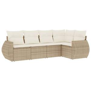Conjunto de Sofás Modulares de Jardín Estándar en Ratán Sintético Color Beige - Product Image 2