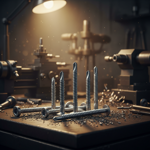 Vis autoperceuses à tête à rondelle en acier au carbone zingué/galvanisé à chaud, filetage métrique/pouces standard, classe 8, marque PDC, modèle 5 - Product Image 1