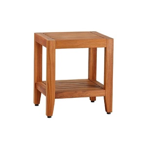 Banc de douche en teck, fabriqué en Indonésie, meuble en bois massif - Product Image 1