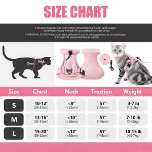 Harnais pour chat de haute qualité personnalisé OEM avec collier, style tactique, imperméable et harnais pour chien - Product Image 6