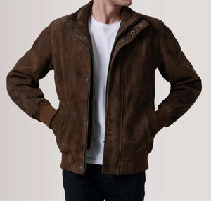 เสื้อแจ็คเก็ตหนัง PU สีดำทรงสลิมสำหรับผู้ชาย รุ่นใหม่ล่าสุด แฟชั่นสุภาพบุรุษ  แบบมีซิป  กระเป๋าเสื้อ  ใส่ได้ในฤดูใบไม้ร่วง กันน้ำ เป็นมิตรกับสิ่งแวดล้อม - Product Image 1