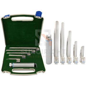 Ensemble de laryngoscope vétérinaire, 5 lames Miller, 75-210 mm, kit d'intubation, instrument chirurgical manuel en acier inoxydable, hôpital MOL - Product Image 3