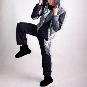 2026 Unisex Gray Tracksuit Set Full <b>Zip</b> <b>Jacket</b> Side Pockets Solid Color Casual Sportswear Autumn Wear Breathable Eco-Friendly - Product Image 4