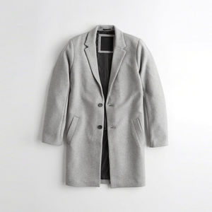 Fabricante Pakistaní de Elegantes Abrigos Largos para Hombre, 100% Lana, Logotipo Personalizado, Color Sólido, Último Diseño, Doble Botonadura - Product Image 3