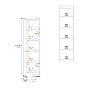Open Storage Stained <b>Walnut</b> <b>Bookcase</b> with 5 Shelves - Product Image 6