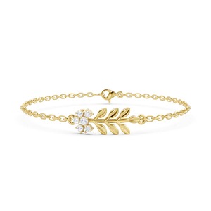Pulsera de Buena Calidad para Mujer, Accesorio de Joyería con Diseño de Hojas Florales para Fiestas y Bodas, Disponible al Mejor Precio - Product Image 4