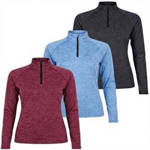 Custom <b>Half</b> <b>Zip</b> Loose Solid Color Fleece <b>Sweatshirt</b> <b>Women</b> Quarter <b>Zip</b> Oversized Drop Shoulder Pullover <b>half</b> <b>zip</b> <b>Sweatshirt</b> - Product Image 1
