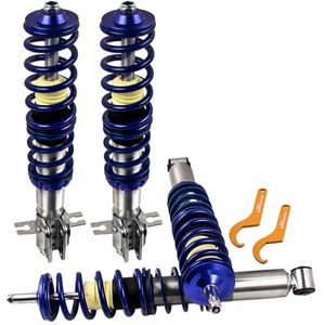 Kit Molle Sospensioni Coilover Blu per VW Rabbit/Golf/Jetta MK1 1975-1984 - Sistema Ammortizzatori e Montanti Tuning - Product Image 1