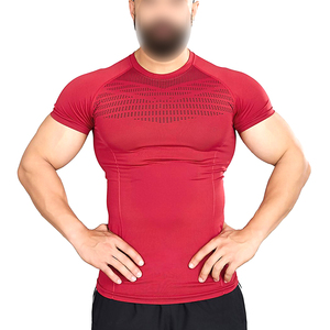 Camiseta Deportiva Cómoda y Moderna para Hombre, de Manga Corta, Secado Rápido, Corte Ajustado, Cuello Redondo, Tejido de Poliéster, para Gimnasio y Fitness - Product Image 1