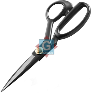 High Quality Industrial <b>Sewing</b> Fabric <b>Scissors</b> Stainless Steel Blade Rubber Handle 9 Inch Sharp Beautiful Black Color Gray Rocks - Product Image 3
