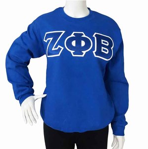 Sudadera de Cuello Redondo para Hombre, de Algodón y Forro Polar, para Invierno, Colores Personalizados, Parches Bordados Zeta Hi Beta Theta Psi, Estilo Casual - Product Image 1